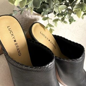 Lucky Brand Chunky Heeled Mules, Size 9.5 (New, Never Worn)
